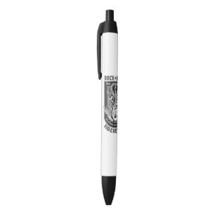 Guitar Rock design Black Ink Pen