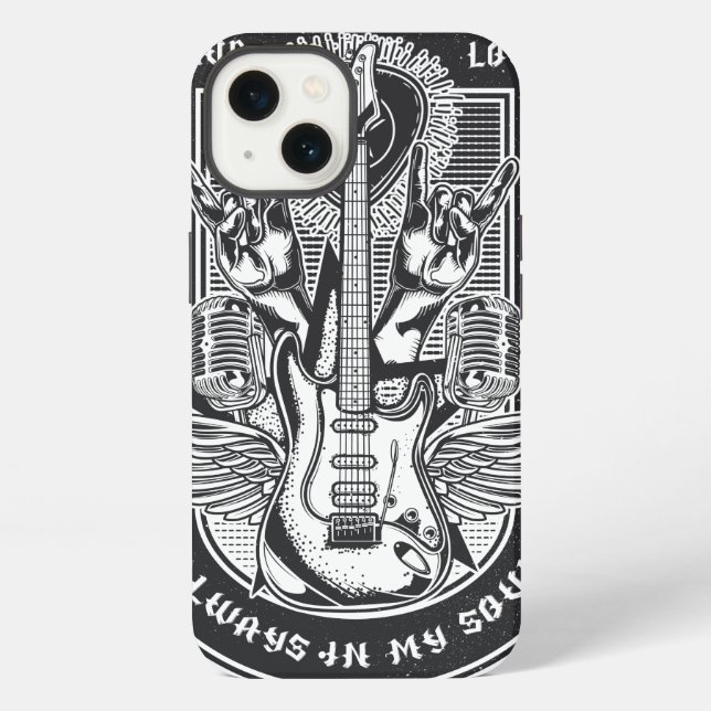 Guitar Rock design iPhone Case (Back)