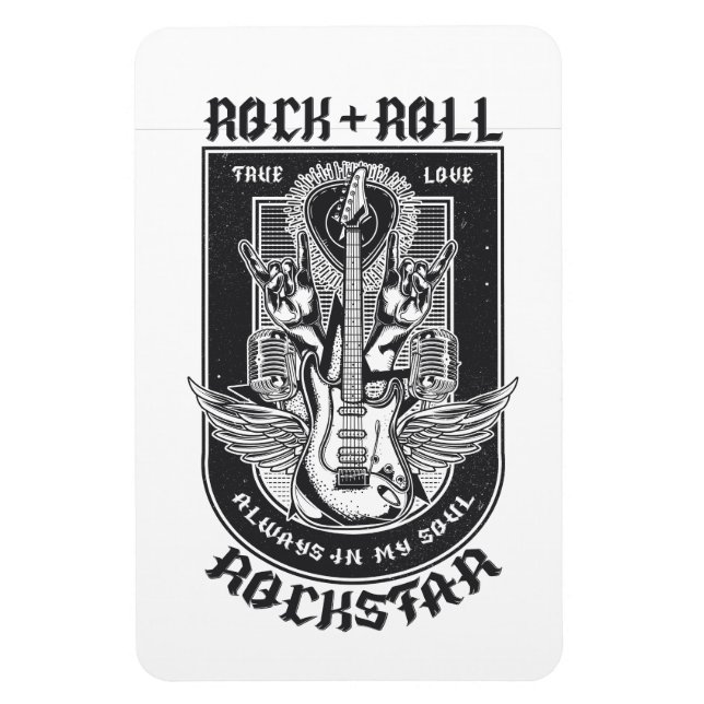 Guitar Rock design Magnet (Vertical)