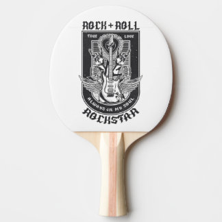 Guitar Rock design Ping Pong Paddle