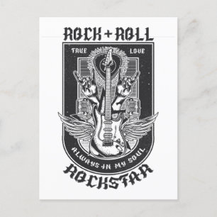 Guitar Rock design Postcard