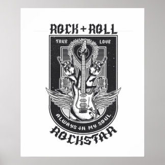 Guitar Rock design Poster