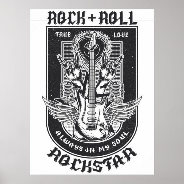 Guitar Rock design Poster (Front)