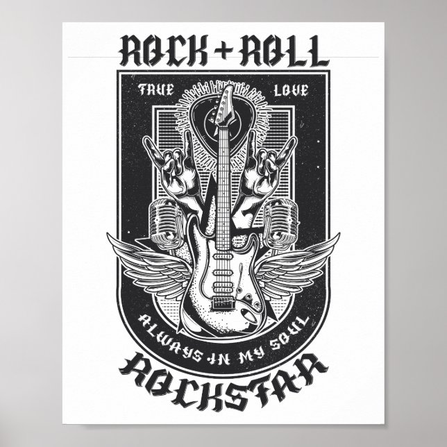 Guitar Rock design Poster (Front)