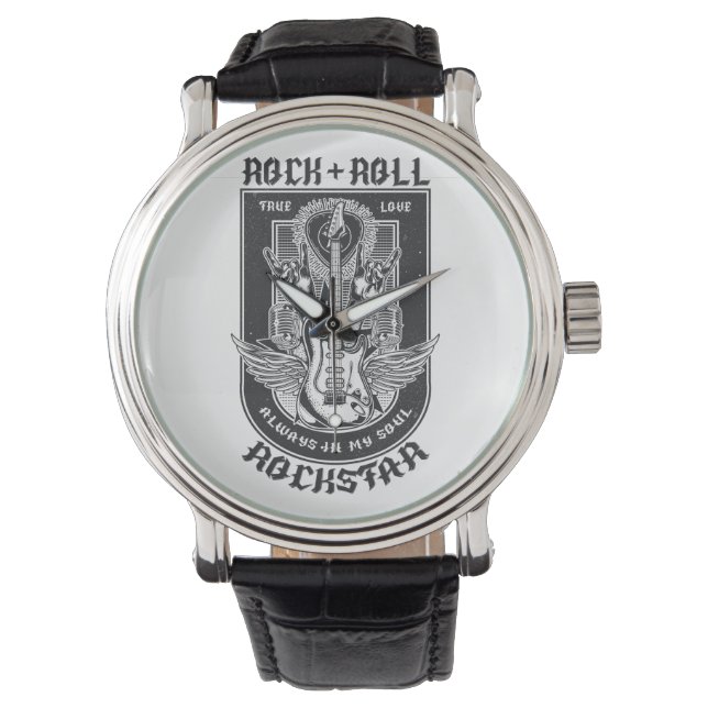 Guitar Rock design Watch (Front)