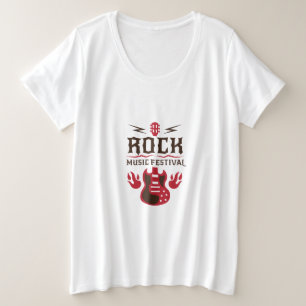 Guitar Rock Festival Woman's  T-Shirt Plus Size T-Shirt