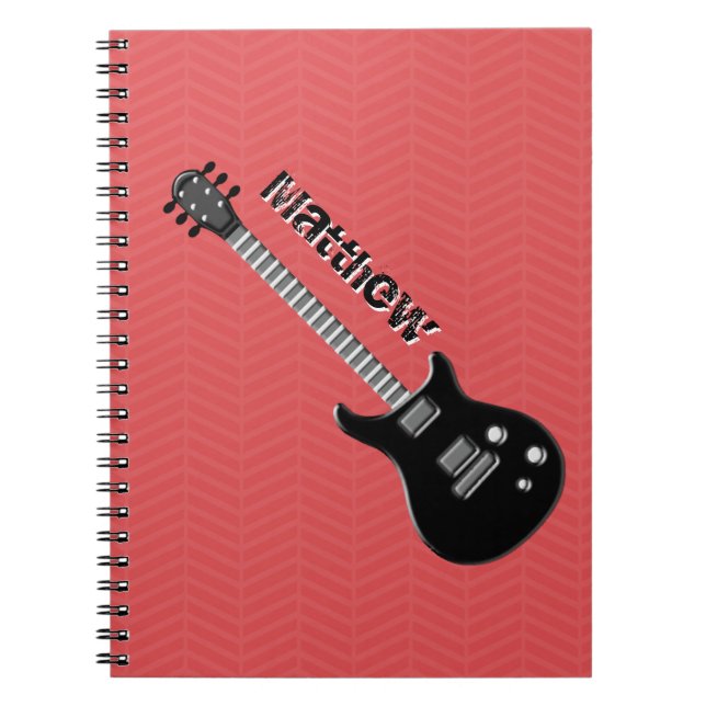Guitar Rock Star Spiral Notebook (Front)
