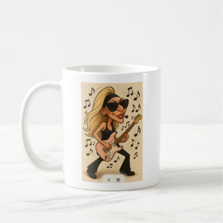 Guitar Rockin Wild Woman Coffee Mug