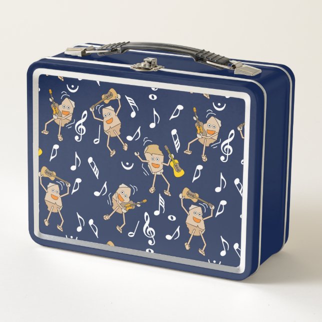 Guitar Rocks Metal Lunch Box (Front)