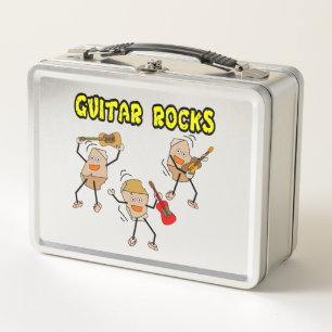 Guitar Rocks Metal Lunch Box