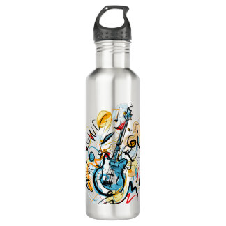 Guitar Rocks Water Bottle
