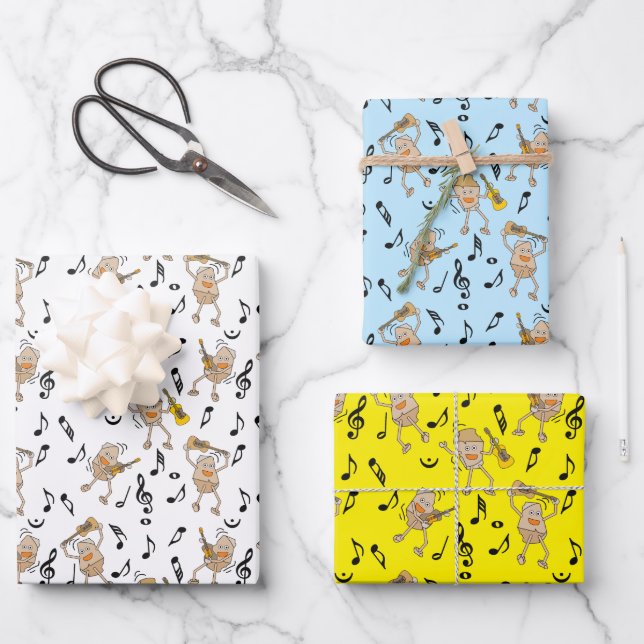 Guitar Rocks Wrapping Paper Sheet (Front)