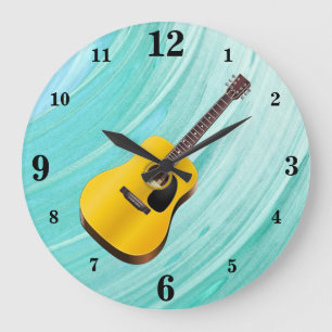 Guitar round clock