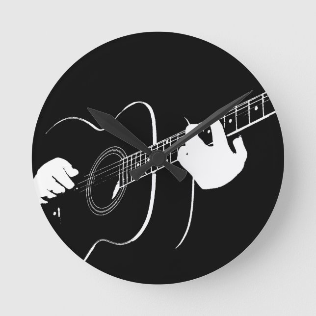 guitar round clock (Front)