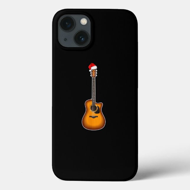 Guitar Santa Hat Christmas Pajama Decorations Case-Mate iPhone Case (Back)