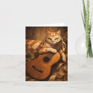Guitar Serenade, A Sweet Notes Cat Portrait