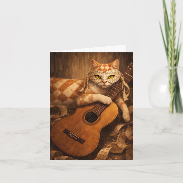 Guitar Serenade, A Sweet Notes Cat Portrait (Front)