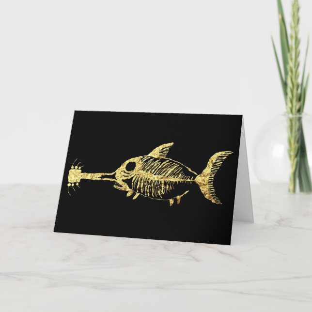 Guitar Shark Fossil Fish Card (Front)