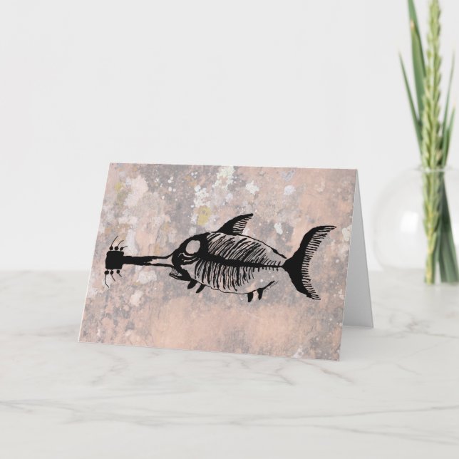 Guitar Shark Fossil Fish Card (Front)