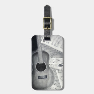 Guitar & Sheet Music Luggage Tag