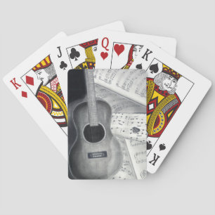 Guitar & Sheet Music Playing Cards
