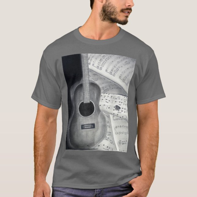 Guitar & Sheet Music Tshirt (Front)
