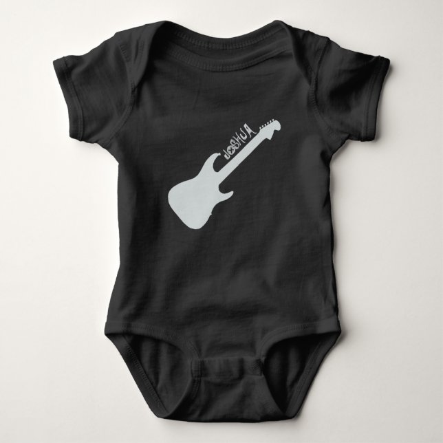 Guitar Silhouette Baby Bodysuit (Front)