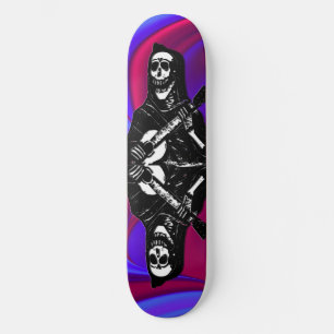 Guitar Skelet Purple Skate Board