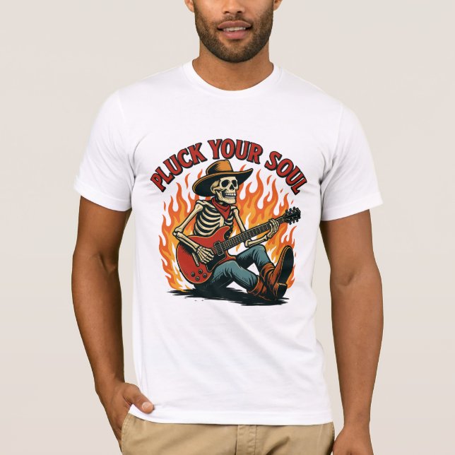 Guitar Skeleton  T-Shirt (Front)