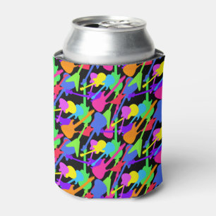 Guitar Splash Pattern Can Cooler