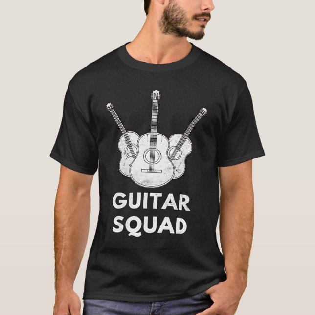 Guitar Squad Guitars Player Guitarist Musician T-Shirt (Front)