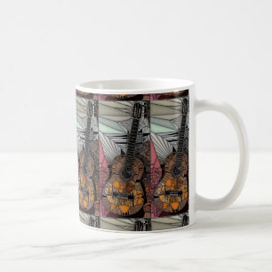 Guitar Stained Glass Mug