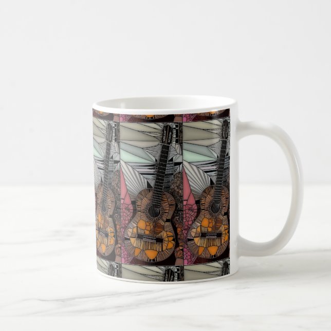 Guitar Stained Glass Mug (Right)