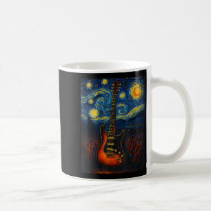Guitar Starry Night Van Gogh Guitarist Rock And Ro Coffee Mug