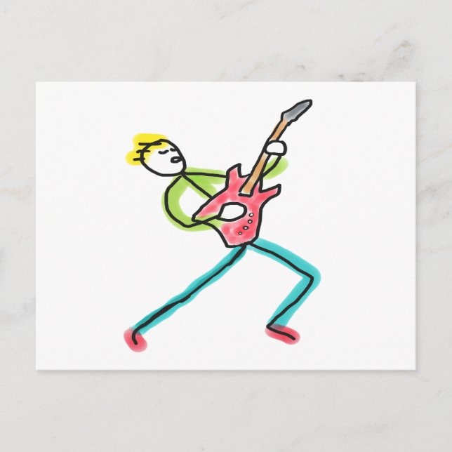 Guitar Stickman Postcard (Front)