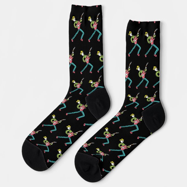 Guitar Stickman Socks (Left)