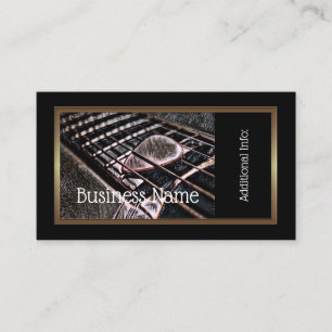 Guitar Strings In Leather Business Card 4