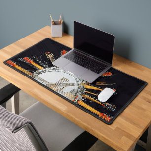 GUITAR STRINGS IN THE SUN DESK MAT