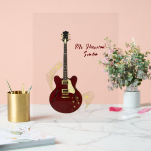 Guitar Studio Custom transparent Acrylic Sign 