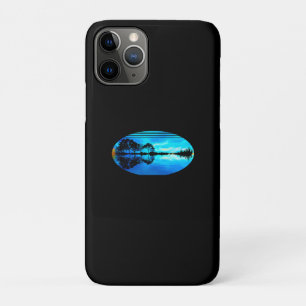 Guitar Sunset Sky Trees City Lake Reflection Case-Mate iPhone Case