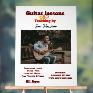 Guitar Teacher  Customised Acrylic Sign