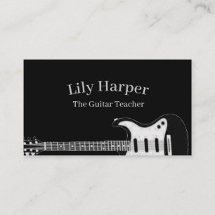 Guitar Teacher Electric & Acoustic Lessons Busin Calling Card