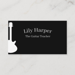 Guitar Teacher   Electric & Acoustic Lessons Busin Calling Card