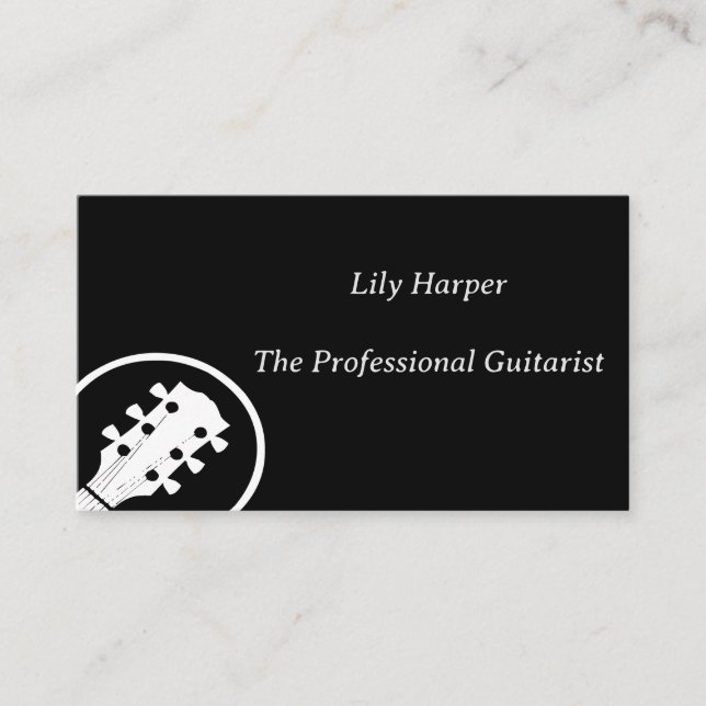 Guitar Teacher | Electric & Acoustic Lessons Busin Calling Card (Front)