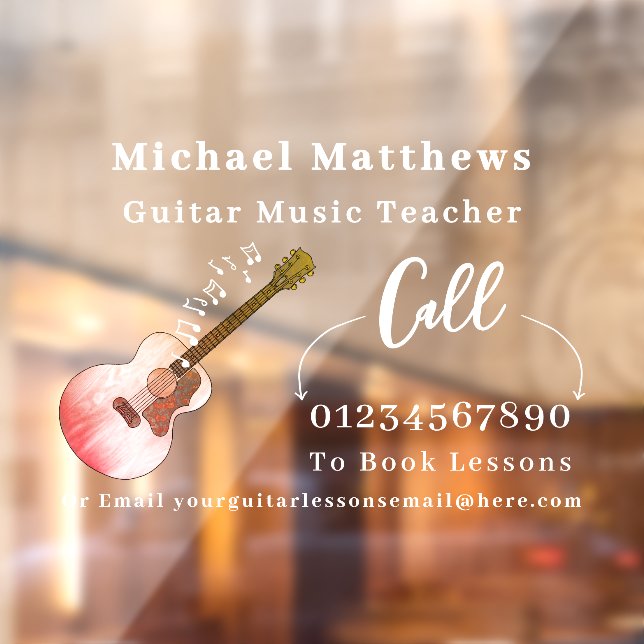 Guitar Teacher Music Lessons Advertising (Sheet 2)