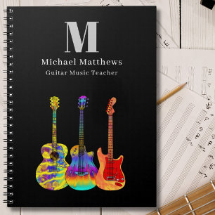 Guitar Teacher Music Lessons Custom Notebook