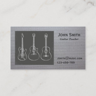 Guitar Teacher Music tutor freelance Business Card