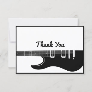Guitar  thank you card