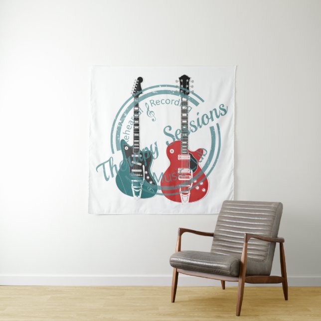 Guitar Therapy Tapestry (In Situ)