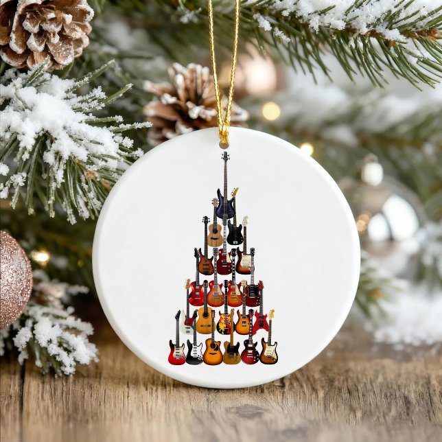 Guitar Tree Christmas Light Rock Music Ceramic Tree Decoration (Creator Uploaded)